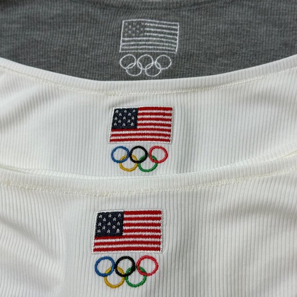 SKIMS Soft Lounge Dipped Thong Team USA Lot of 3 White Heather Gray 4X - Picture 7 of 10